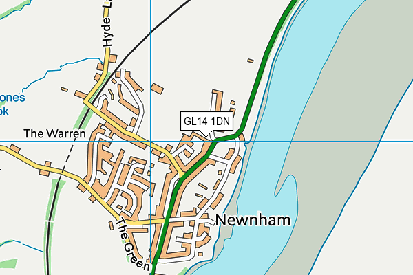 GL14 1DN map - OS VectorMap District (Ordnance Survey)