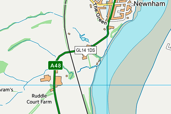 GL14 1DS map - OS VectorMap District (Ordnance Survey)