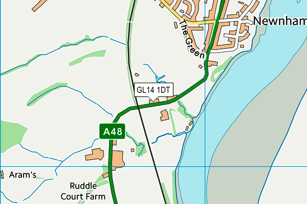 GL14 1DT map - OS VectorMap District (Ordnance Survey)