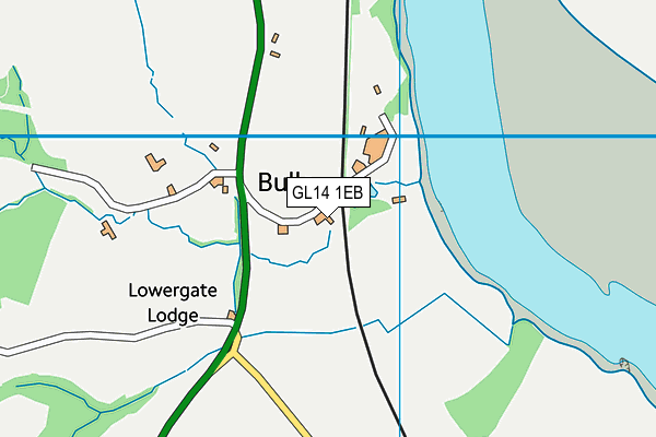 GL14 1EB map - OS VectorMap District (Ordnance Survey)