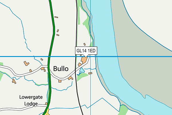 GL14 1ED map - OS VectorMap District (Ordnance Survey)