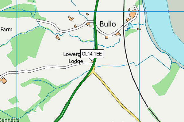 GL14 1EE map - OS VectorMap District (Ordnance Survey)