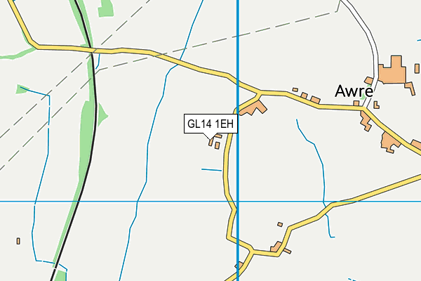 GL14 1EH map - OS VectorMap District (Ordnance Survey)