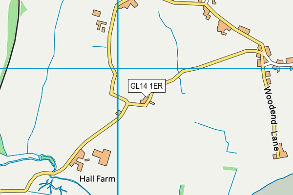 GL14 1ER map - OS VectorMap District (Ordnance Survey)