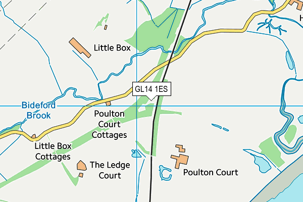 GL14 1ES map - OS VectorMap District (Ordnance Survey)