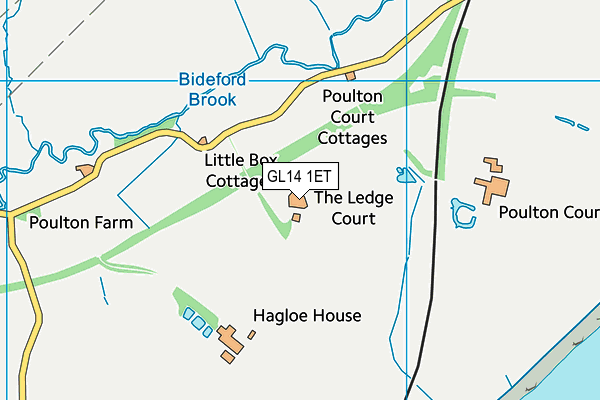 GL14 1ET map - OS VectorMap District (Ordnance Survey)