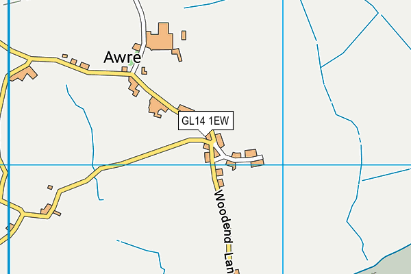 GL14 1EW map - OS VectorMap District (Ordnance Survey)
