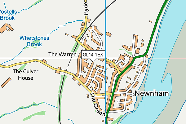 GL14 1EX map - OS VectorMap District (Ordnance Survey)