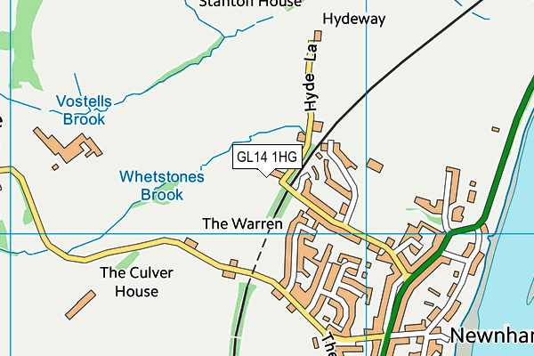 GL14 1HG map - OS VectorMap District (Ordnance Survey)