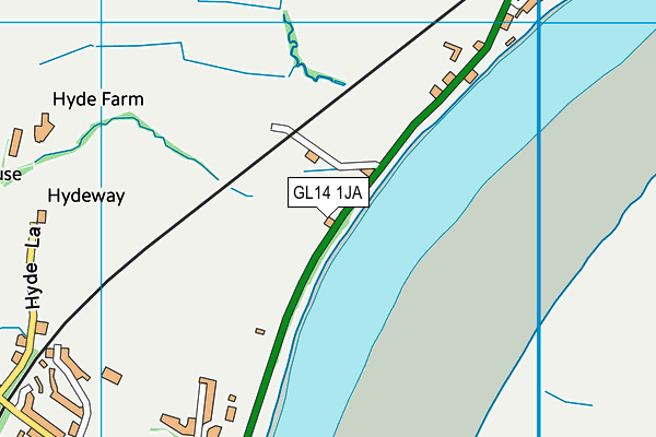 GL14 1JA map - OS VectorMap District (Ordnance Survey)