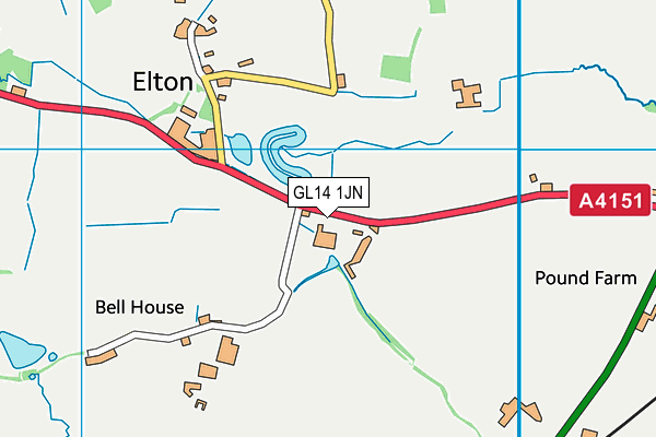 GL14 1JN map - OS VectorMap District (Ordnance Survey)