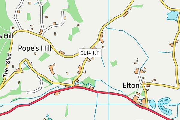 GL14 1JT map - OS VectorMap District (Ordnance Survey)