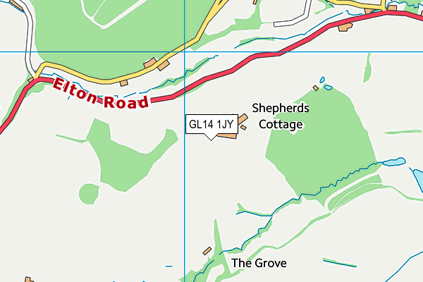 GL14 1JY map - OS VectorMap District (Ordnance Survey)