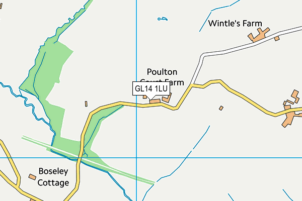 GL14 1LU map - OS VectorMap District (Ordnance Survey)