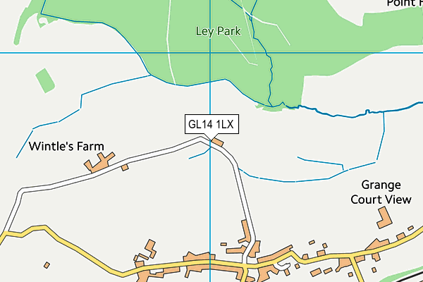 GL14 1LX map - OS VectorMap District (Ordnance Survey)