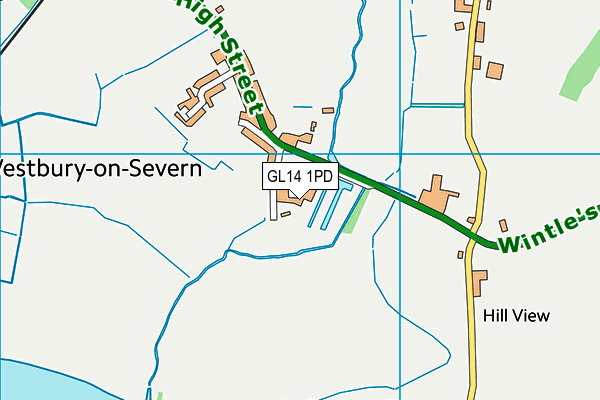 GL14 1PD map - OS VectorMap District (Ordnance Survey)