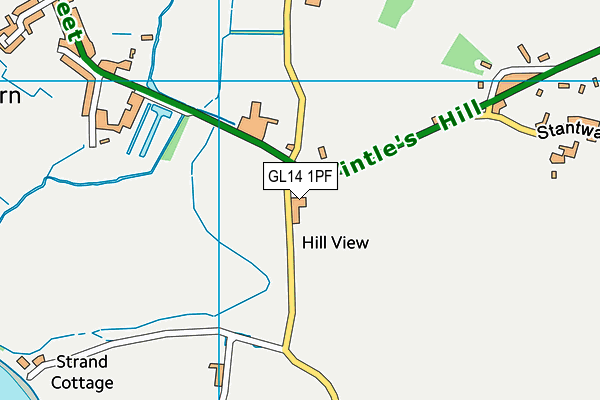 Westbury-on-severn Parish Hall map (GL14 1PF) - OS VectorMap District (Ordnance Survey)