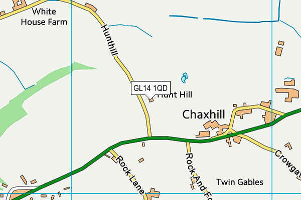 GL14 1QD map - OS VectorMap District (Ordnance Survey)