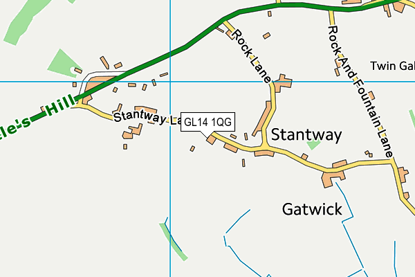 GL14 1QG map - OS VectorMap District (Ordnance Survey)