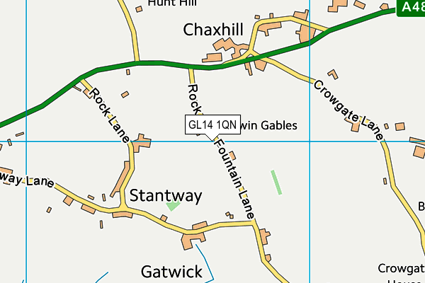 GL14 1QN map - OS VectorMap District (Ordnance Survey)