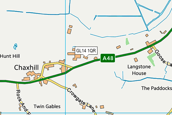 GL14 1QR map - OS VectorMap District (Ordnance Survey)