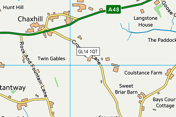 GL14 1QT map - OS VectorMap District (Ordnance Survey)