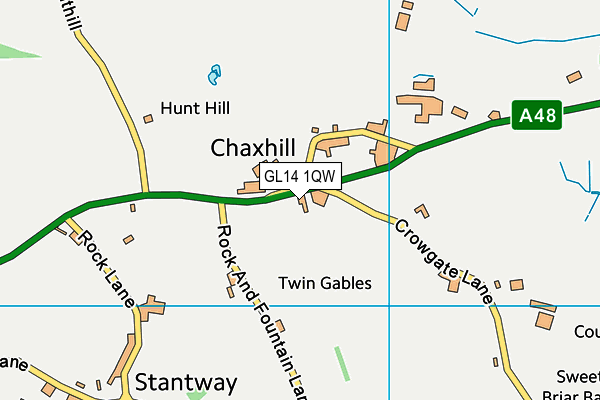 GL14 1QW map - OS VectorMap District (Ordnance Survey)