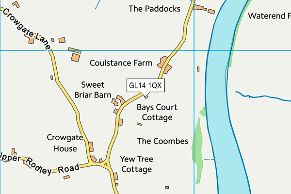 GL14 1QX map - OS VectorMap District (Ordnance Survey)