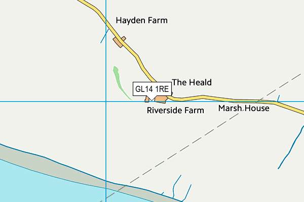 GL14 1RE map - OS VectorMap District (Ordnance Survey)