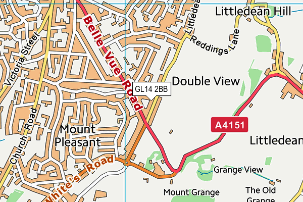 GL14 2BB map - OS VectorMap District (Ordnance Survey)