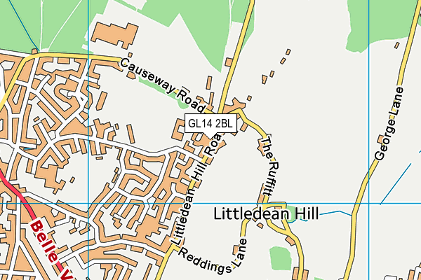 GL14 2BL map - OS VectorMap District (Ordnance Survey)