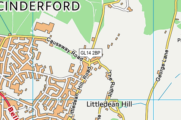 GL14 2BP map - OS VectorMap District (Ordnance Survey)