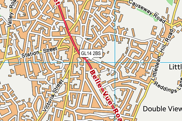 GL14 2BS map - OS VectorMap District (Ordnance Survey)