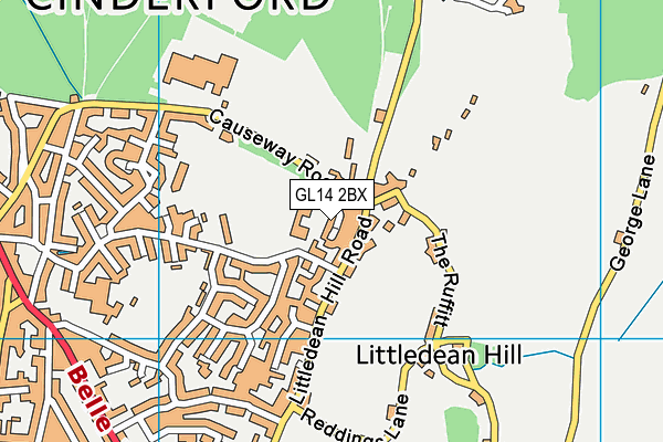 GL14 2BX map - OS VectorMap District (Ordnance Survey)