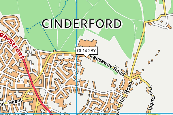 GL14 2BY map - OS VectorMap District (Ordnance Survey)