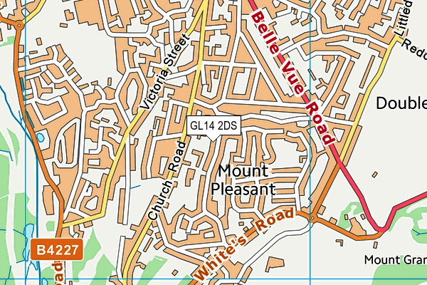 GL14 2DS map - OS VectorMap District (Ordnance Survey)