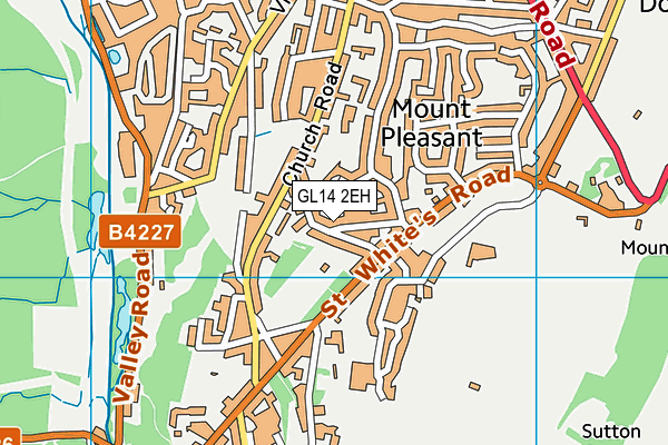 GL14 2EH map - OS VectorMap District (Ordnance Survey)