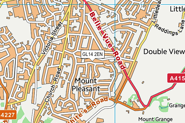 GL14 2EN map - OS VectorMap District (Ordnance Survey)