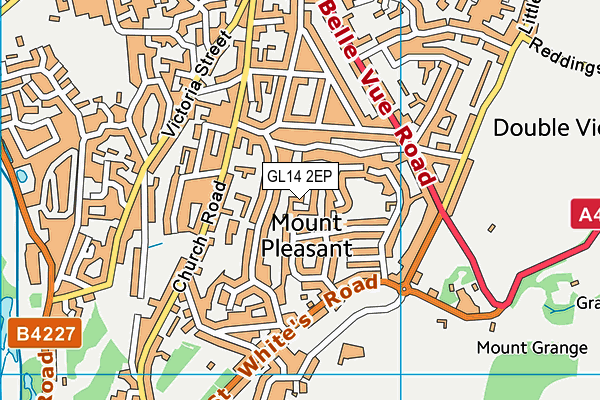 GL14 2EP map - OS VectorMap District (Ordnance Survey)