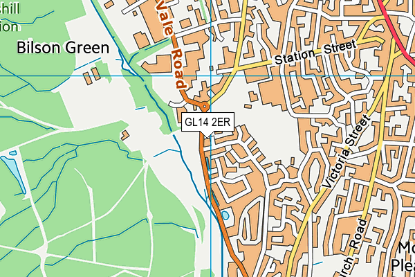 GL14 2ER map - OS VectorMap District (Ordnance Survey)