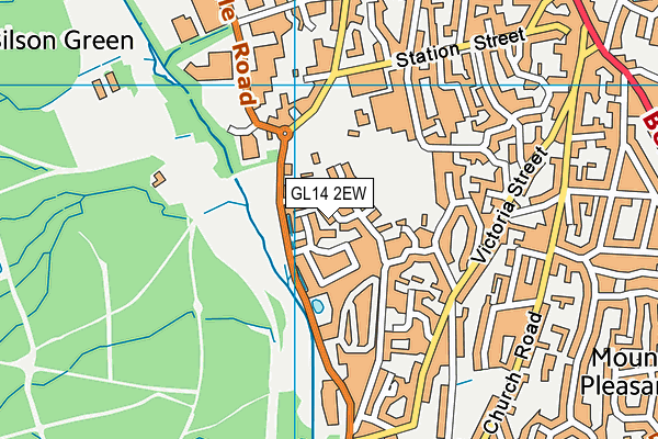 GL14 2EW map - OS VectorMap District (Ordnance Survey)