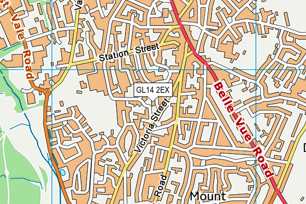 GL14 2EX map - OS VectorMap District (Ordnance Survey)