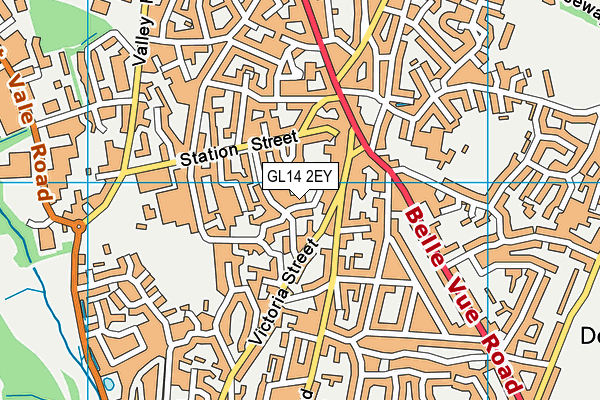 GL14 2EY map - OS VectorMap District (Ordnance Survey)