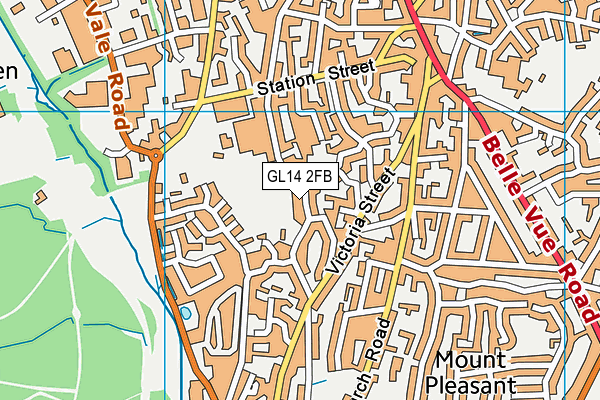 GL14 2FB map - OS VectorMap District (Ordnance Survey)