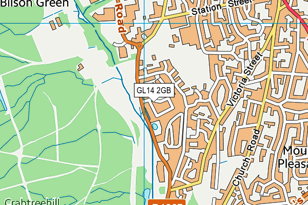 GL14 2GB map - OS VectorMap District (Ordnance Survey)