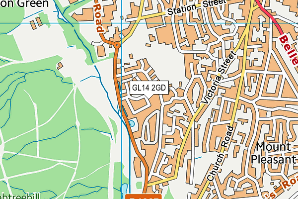 GL14 2GD map - OS VectorMap District (Ordnance Survey)