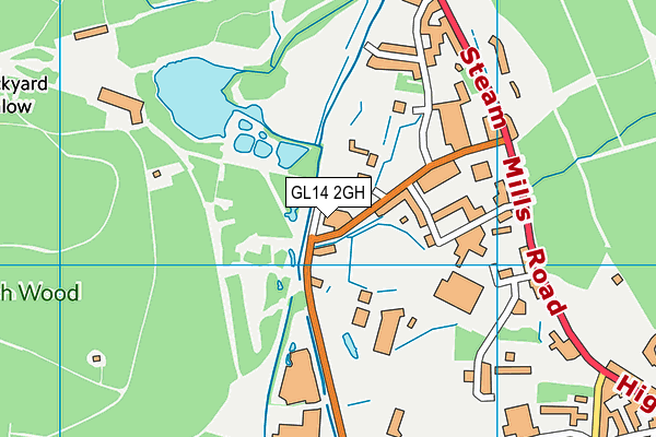 GL14 2GH map - OS VectorMap District (Ordnance Survey)