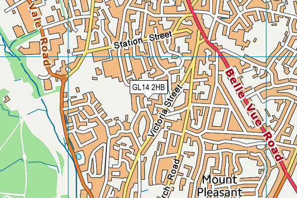 GL14 2HB map - OS VectorMap District (Ordnance Survey)