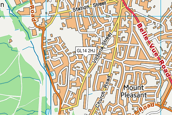 GL14 2HJ map - OS VectorMap District (Ordnance Survey)