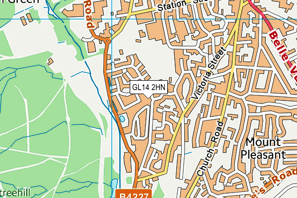 GL14 2HN map - OS VectorMap District (Ordnance Survey)